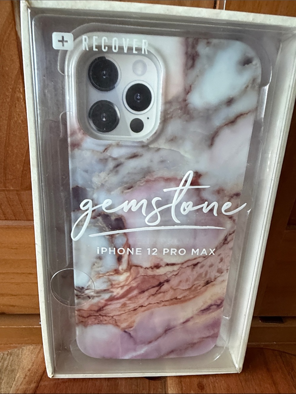 Recover Gemstone Marble iPhone 12 Pro Max Case - Pinkish mauve/gray